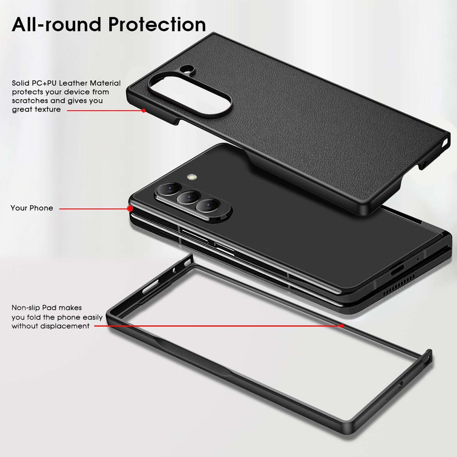 Amazon.com: X-level for Samsung Galaxy Z Fold 6 Case with Hinge